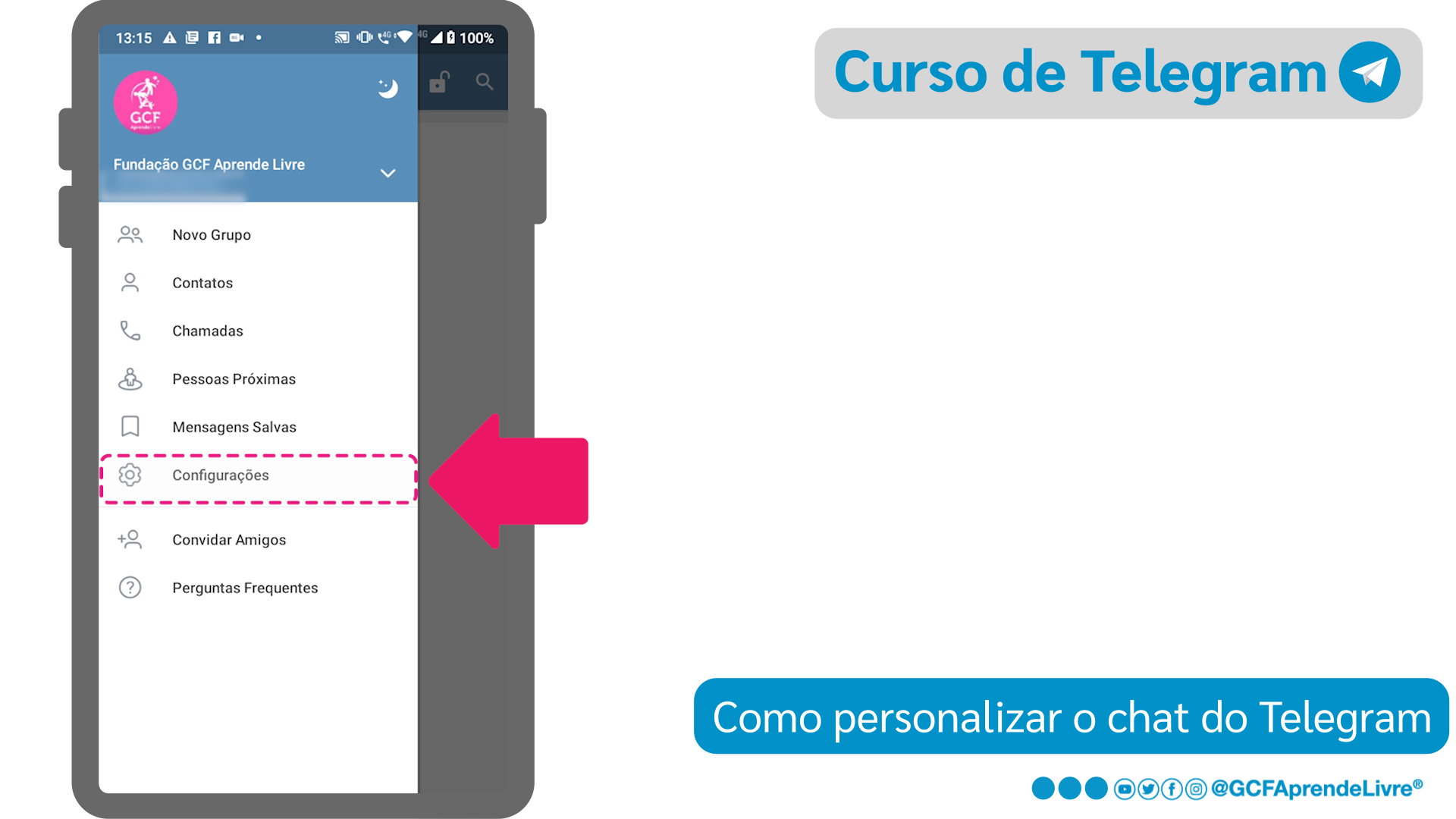 Como personalizar a interface do Telegram - passo 2